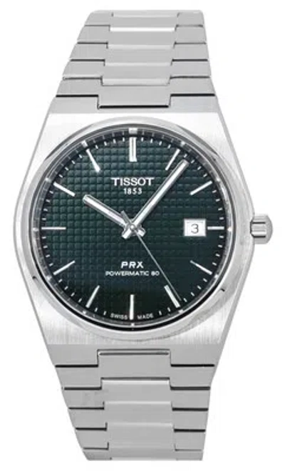 Pre-owned Tissot T-classic Prx Powermatic 80 Swiss Made Superluminova Dial 100m Mens Watch