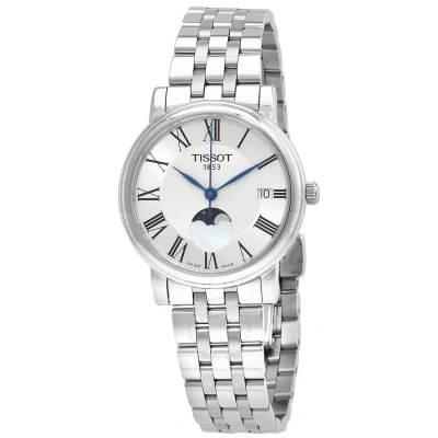 Tissot T-classic Quartz Carson Premium Lady Moonphase Watch T1222231103300 In Blue / Silver