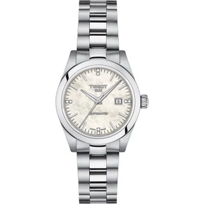 Pre-owned Tissot T-classic T-my Lady Blue With Diamants T1320071111600