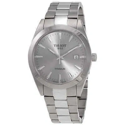 Pre-owned Tissot T-classic Titanium Quartz Grey Dial Men's Watch T127.410.44.081.00