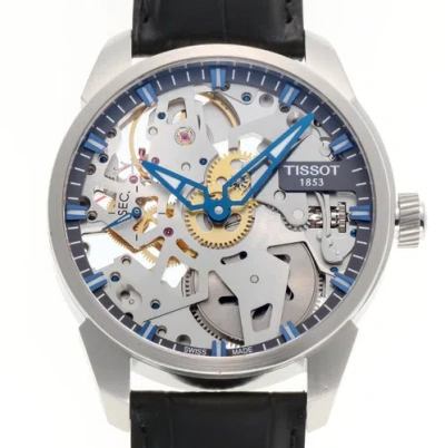 Pre-owned Tissot T-complication Squelette Skeleton Dial Men's Watch (t070.405.16.411.00)