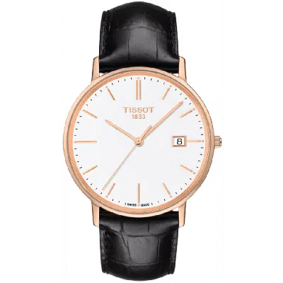 Tissot T-gold Goldrun White Dial Leather Strap Men's Watch T922.410.76.011.00