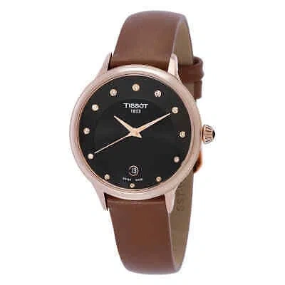 Pre-owned Tissot T-lady Quartz Diamond Black Dial Ladies Watch T133.210.36.056.00