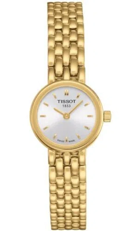 Pre-owned Tissot T Lady Silver Dial Gold Stainless Steel Women's Watch T058.009.33.031.00