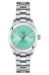 Tissot Women's Swiss Automatic T-my Lady Stainless Steel Bracelet Watch 29mm In Green