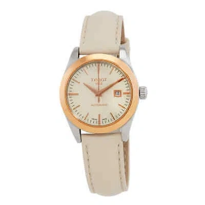 Pre-owned Tissot T-my Lady Automatic Cream Opalin Dial Ladies Watch T930.007.46.261.00