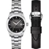 Tissot T-my Diamond Automatic Bracelet Watch & Leather Strap Gift Set, 29.3mm