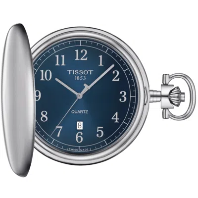 Tissot T-pocket Savonnette Blue Dial Men's Pocket Watch T862.410.19.042.00