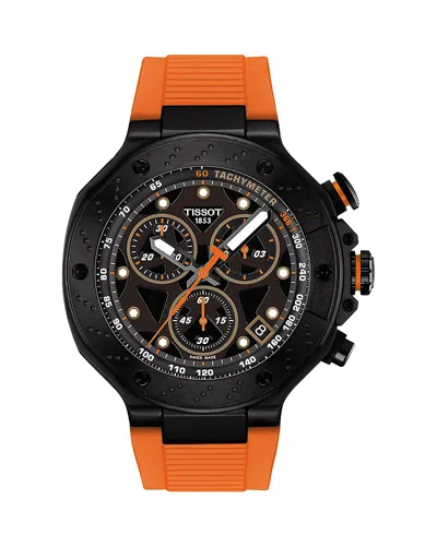 Tissot T-race Chronograph, 45mm In Black/orange