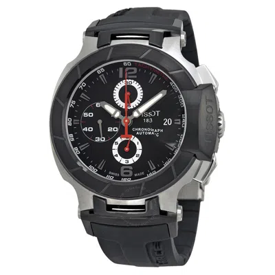 Tissot T Race Chronograph Automatic Black Polyurethane Men's Watch T0484272705700