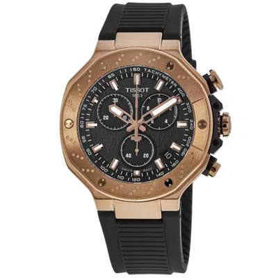Tissot T-race Chronograph Black Dial Rubber Strap Men's Watch