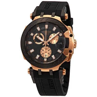 Pre-owned Tissot T-race Chronograph Quartz Black Dial Men's Watch T1154173705100