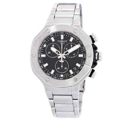 Pre-owned Tissot T-race Chronograph Quartz Black Dial Men's Watch T141.417.11.051.01