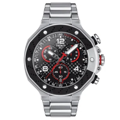 Tissot T-race Chronograph Quartz Black Dial Men's Watch T1414171105700 In Black / Grey