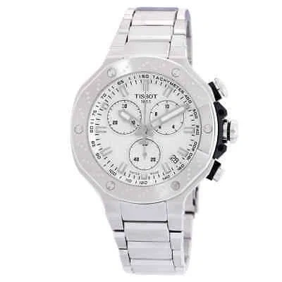 Pre-owned Tissot T-race Chronograph Quartz Silver Dial Men's Watch T1414171103100