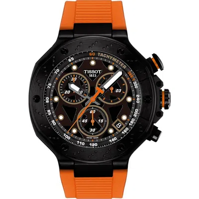 TISSOT TISSOT T-RACE CHRONOGRAPH SILICONE STRAP WATCH, 45MM