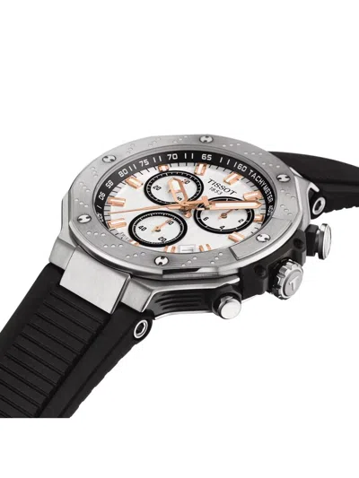 Pre-owned Tissot T-race Chronograph T141.417.17.011.00 T1414171701100 (fedex 2 Day)