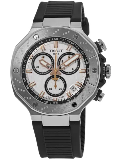 Tissot T-race Chronograph White Dial Silicone Strap Men's Watch T141.417.17.011.00