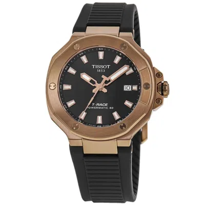 Tissot T-race Powermatic 80 Automatic Black Dial Silicone Strap Men's Watch T141.807.37.051.00