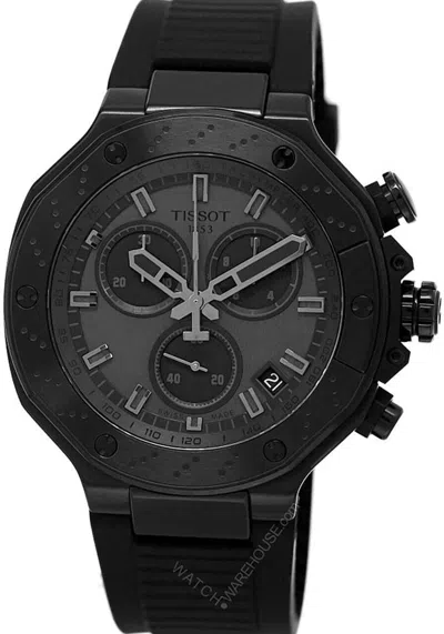 Pre-owned Tissot T-race Quartz Chronograph 45mm Men's Watch T141.417.37.061.00
