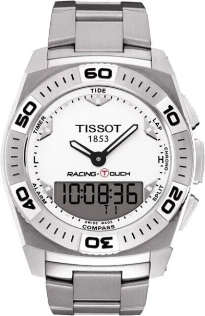 Pre-owned Tissot T-race Racing Touch White Dial Men's Digital Analog Watch T0025201103100