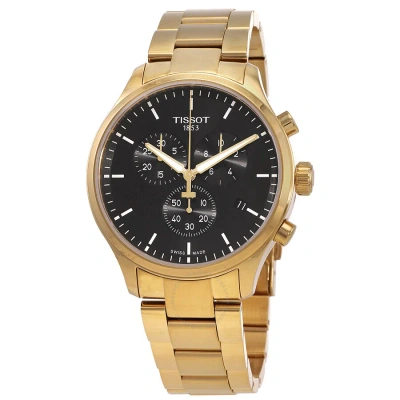 Tissot T-sport Chronograph Quartz Black Dial Men's Watch T116.617.33.051.00 In Black / Gold / Gold Tone / Yellow