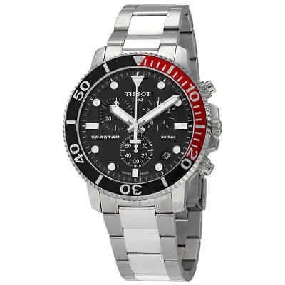 Pre-owned Tissot T-sport Chronograph Quartz Black Dial Men's Watch T120.417.11.051.01