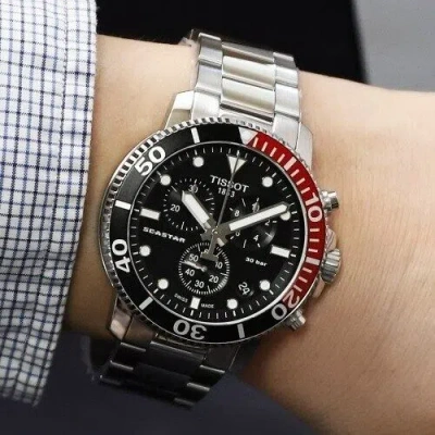 Pre-owned Tissot T-sport Seastar 1000 Chronograph Diver's Men's Watch T120.417.11.051.01