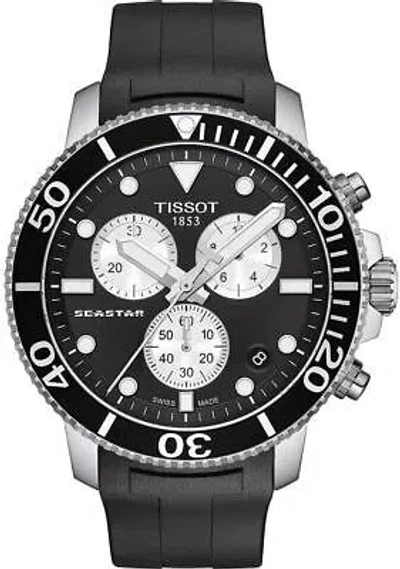 Pre-owned Tissot T-sport Seastar 1000 Chronograph Diver's Men's Watch T120.417.17.051.00