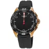Tissot T-touch Connect Solar Black Dial Rubber Strap Men's Watch T121.420.47.051.02 In Black