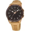 Tissot T-touch Connect Solar Sport Gmt Quartz Digital Dial Rose Gold Titanium Silicone Strap Men's Watch In Multi