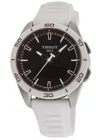 Tissot T-touch Connect Solar Sport Gmt Quartz Digital Dial Titanium White Silicone Strap Men's Watch T153.4 In Multi