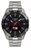 Tissot T-touch Connect Sport Solar Smart Bracelet Watch, 43.75mm In Silver