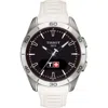 Tissot T-touch Connect Sport Solar Smart Silicone Strap Watch, 43.75mm In White