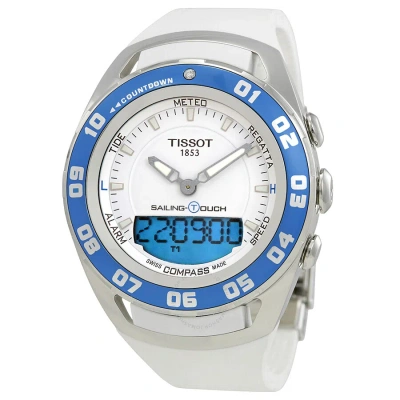 Tissot T-touch Sailing Perpetual Men's Watch T056.420.27.011.00 In Blue / Digital / White