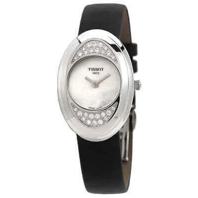 Pre-owned Tissot T-trend Mop Multi-colored Precious Stones Ladies Watch T03.1.325.80