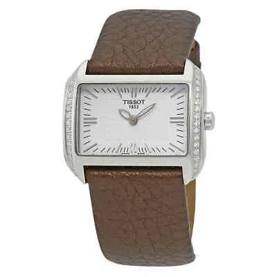 Pre-owned Tissot T-wave Silver Dial Diamond Bezel Ladies Watch T023.309.16.031.01