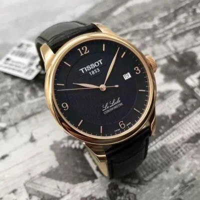 Pre-owned Tissot T006.408.36.057.00 Le Locle Chronometre Black Dial Analog Men's Watch