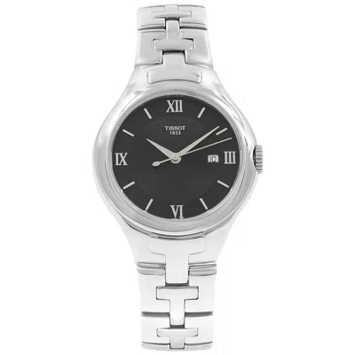 Pre-owned Tissot T12 Black Sunray Dial Steel Quartz Ladies Watch T082.210.11.058.00