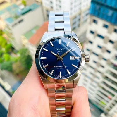 Pre-owned Tissot T127.407.11.041.00 Gentleman Powermatic 80 Silicium T-classic Men's Watch