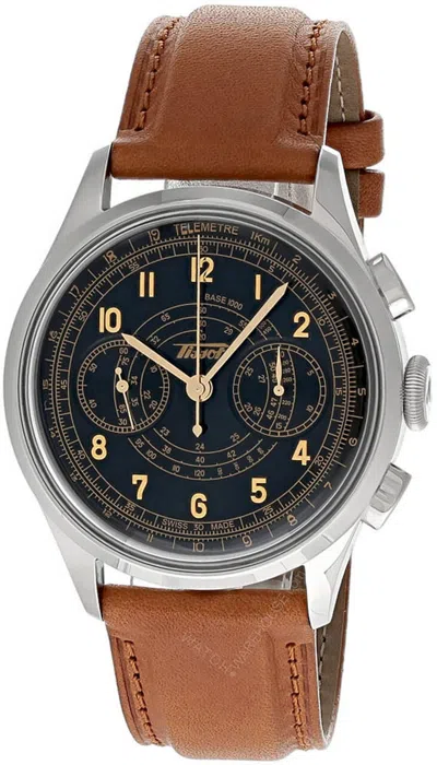 Pre-owned Tissot Telemeter 1938 Heritage Black Dial 42mm Men's Watch T142.462.16.052.00