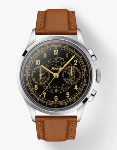 Pre-owned Tissot Telemeter 1938 Heritage Collection Black Dial Men's Watch T1424621605200