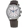 Tissot Telemeter 1938 Silver Dial Leather Strap Men's Watch In Silver