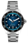 Tissot Tisso Seastar 1000 Powermatic 80 Bracelet Watch, 40mm In Turquoise/silver