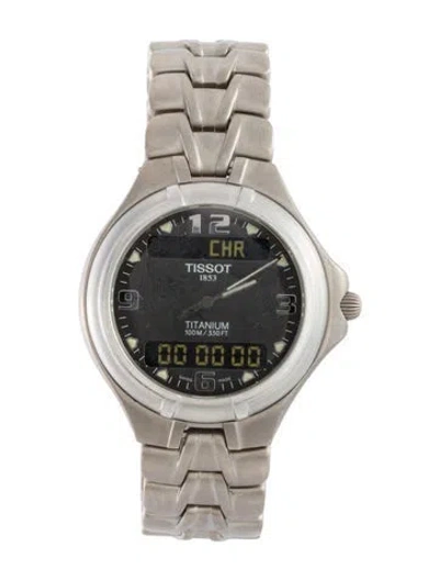 Pre-owned Tissot Titanium Digital Watch, 38mm In Multi