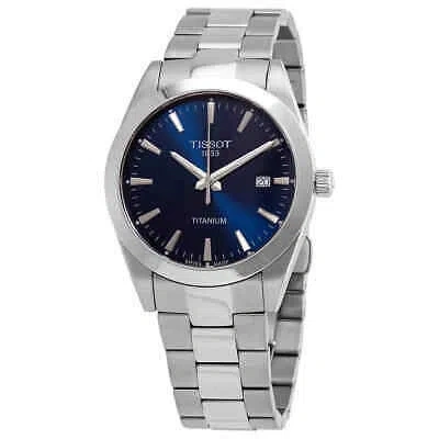 Pre-owned Tissot Titanium Quartz Blue Dial Men's Watch T127.410.44.041.00