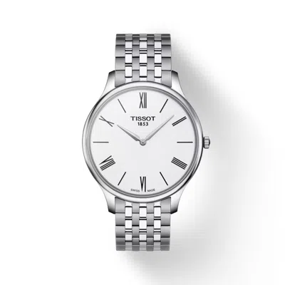 Pre-owned Tissot Tradition 5.5 Slim Stainless Steel 39mm Quartz Watch T0634091101800