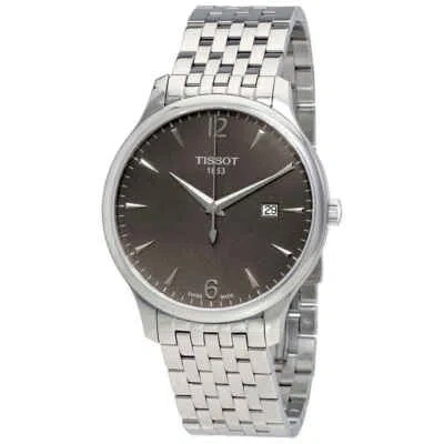 Pre-owned Tissot Tradition Anthracite Dial Men's Watch T0636101106700
