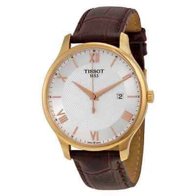 Pre-owned Tissot Tradition Gents Quartz Silver Dial Men's Watch T0636103603800