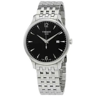 Pre-owned Tissot Tradition Quartz Black Dial Men's Watch T063.610.11.057.00